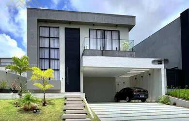 Imagem: A casa em condomínio possui 4 Dormitórios, 5 Banheiros, 4