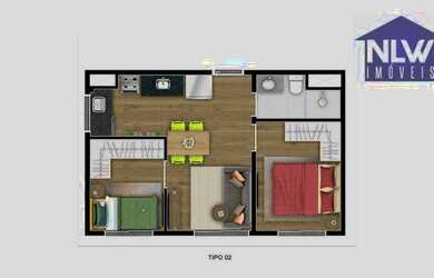 Imagem: Apartamento com 2 dormitórios à venda, 34 m² por R$ 184.900,00
