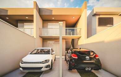 Imagem: A casa possui 2 Dormitórios, 1 Banheiro, 2 Vagas na garagem