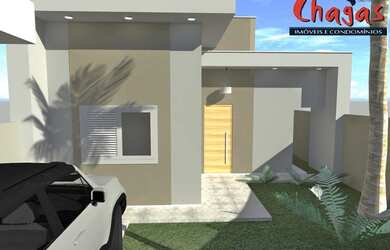 Imagem: A casa possui 3 Dormitórios, 2 Banheiros, 2 Vagas na garagem