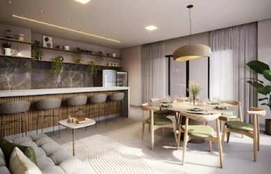 Imagem: O apartamento possui 2 Dormitórios, 1 Banheiro, 1 Vaga na garagem