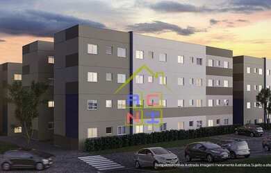 Imagem: O apartamento possui 2 Dormitórios, 1 Banheiro, 1 Vaga na garagem