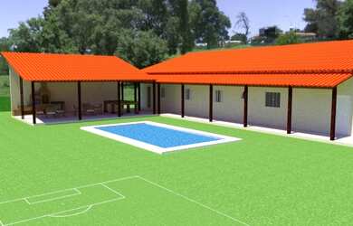 Imagem: A casa em condomínio possui 3 Dormitórios, 1 Banheiro, 2 Vagas