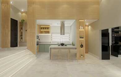 Imagem: A casa em condomínio possui 3 Dormitórios, 5 Banheiros, 4