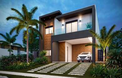 Imagem: A casa possui 3 Dormitórios, 4 Banheiros, 4 Vagas na garagem