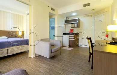 Imagem: O studio possui 1 Dormitório, 1 Banheiro, 1 Vaga na garagem