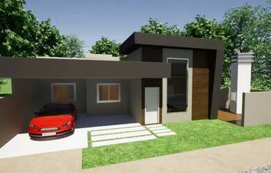 Imagem: A casa possui 3 Dormitórios, 2 Banheiros, 2 Vagas na garagem