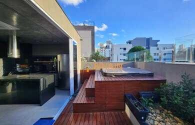 Imagem: O apartamento na cobertura possui 4 Dormitórios, 4 Banheiros