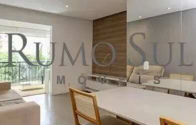 Imagem: O apartamento possui 1 Dormitório, 2 Banheiros, 1 Vaga na garagem