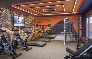 Imagem: O apartamento possui 2 Dormitórios, 1 Banheiro, 1 Vaga na garagem