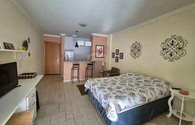 Imagem: O apartamento possui 1 Dormitório, 1 Banheiro, 1 Vaga na garagem