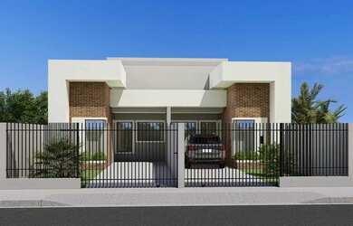 Imagem: A casa possui 3 Dormitórios, 2 Banheiros, 1 Vaga na garagem