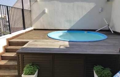 Imagem: O apartamento na cobertura possui 3 Dormitórios, 3 Banheiros