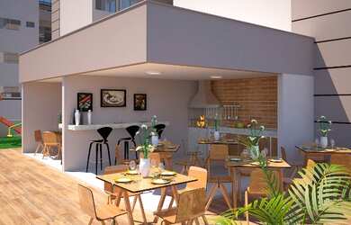 Imagem: O apartamento possui 2 Dormitórios, 1 Banheiro, 1 Vaga na garagem