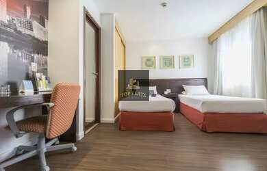 Imagem: O studio possui 1 Dormitório, 1 Banheiro, 1 Vaga na garagem