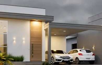 Imagem: A casa possui 3 Dormitórios, 1 Banheiro, 2 Vagas na garagem