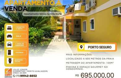 Imagem 1: Apartamento térreo na Orla Norte de Porto Seguro/BA