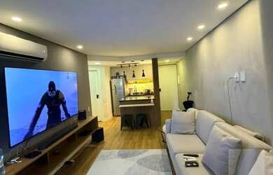 Imagem: O apartamento possui 1 Dormitório, 1 Banheiro, 1 Vaga na garagem