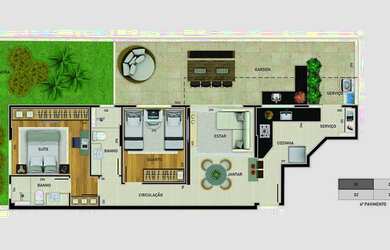 Imagem 7: Apartamento à venda, 2 quartos, 1 suíte, 2 vagas, Lourdes - Belo Horizonte/MG
