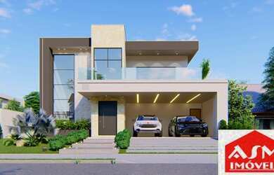 Imagem: A casa em condomínio possui 4 Dormitórios, 5 Banheiros, 2