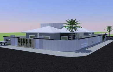 Imagem: A casa possui 3 Dormitórios, 2 Banheiros, 1 Vaga na garagem