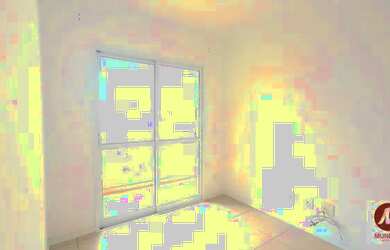 Imagem: O apartamento possui 1 Dormitório, 1 Banheiro, 1 Vaga na garagem