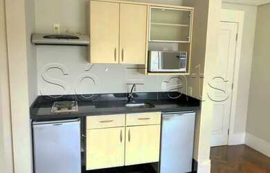 Imagem 7: Flat com mobília refinada e para locação em Pinheiros totalmente mobiliado. Consulte-nos