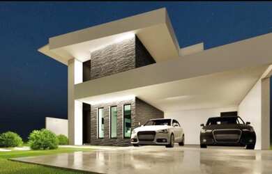 Imagem: A casa em condomínio possui 4 Dormitórios, 5 Banheiros, 4