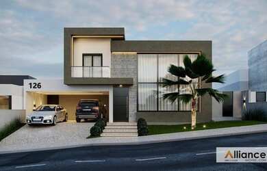 Imagem: A casa possui 3 Dormitórios, 4 Banheiros, 2 Vagas na garagem