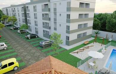 Imagem: O apartamento possui 2 Dormitórios, 1 Banheiro, 1 Vaga na garagem