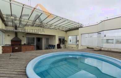 Imagem: O apartamento na cobertura possui 5 Dormitórios, 5 Banheiros