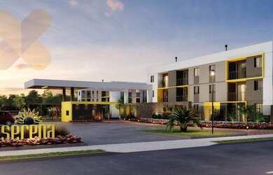 Imagem: O apartamento possui 2 Dormitórios, 1 Banheiro, 1 Vaga na garagem