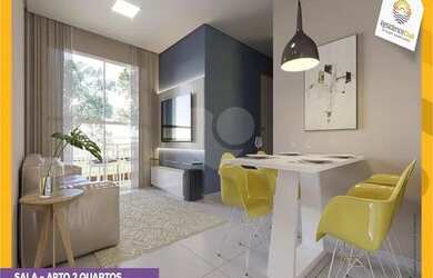 Imagem: O apartamento possui 2 Dormitórios, 1 Banheiro, 1 Vaga na garagem