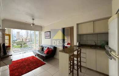 Imagem: O apartamento possui 1 Dormitório, 1 Banheiro, 1 Vaga na garagem