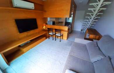 Imagem: O apartamento possui 2 Dormitórios, 1 Banheiro, 1 Vaga na garagem