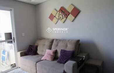 Imagem: O apartamento possui 2 Dormitórios, 1 Banheiro, 1 Vaga na garagem