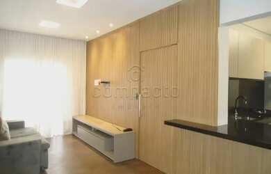 Imagem: O apartamento possui 1 Dormitório, 1 Banheiro, 1 Vaga na garagem