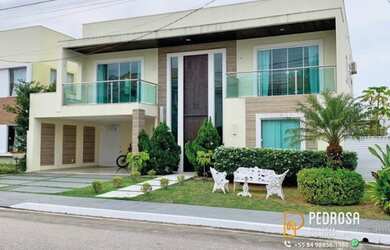 Imagem: A casa em condomínio possui 4 Dormitórios, 5 Banheiros, 4