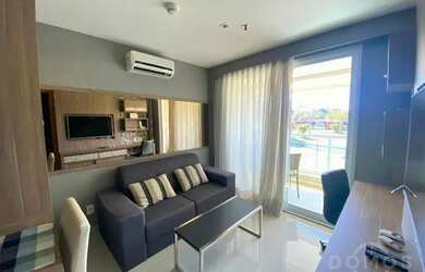 Imagem: O apartamento possui 1 Dormitório, 1 Banheiro, 1 Vaga na garagem