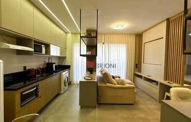 Imagem: O apartamento possui 1 Dormitório, 1 Banheiro, 1 Vaga na garagem