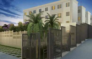 Imagem: O apartamento possui 2 Dormitórios, 1 Banheiro, 1 Vaga na garagem