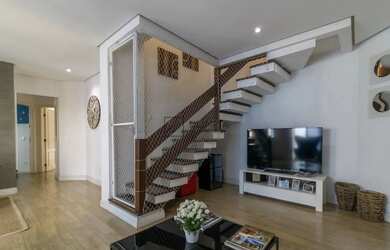 Imagem: O apartamento na cobertura possui 3 Dormitórios, 3 Banheiros