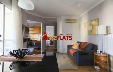 Imagem: O apartamento possui 1 Dormitório, 1 Banheiro, 1 Vaga na garagem