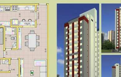 Imagem: O apartamento possui 2 Dormitórios, 2 Banheiros, 1 Vaga na