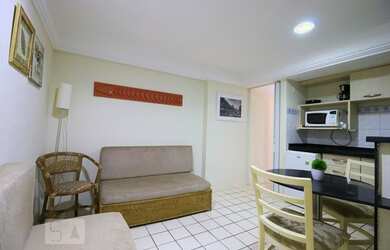 Imagem: O apartamento possui 1 Dormitório, 1 Banheiro, 1 Vaga na garagem