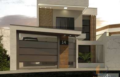 Imagem: A casa possui 3 Dormitórios, 2 Banheiros, 2 Vagas na garagem