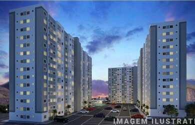 Imagem: O apartamento possui 2 Dormitórios, 1 Banheiro, 1 Vaga na garagem