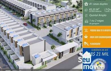 Imagem: A casa possui 3 Dormitórios, 2 Banheiros e 128m² de Área