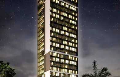 Imagem: O apartamento possui 1 Dormitório, 1 Banheiro, 1 Vaga na garagem