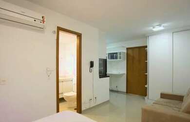 Imagem: O apartamento possui 1 Dormitório, 1 Banheiro, 1 Vaga na garagem